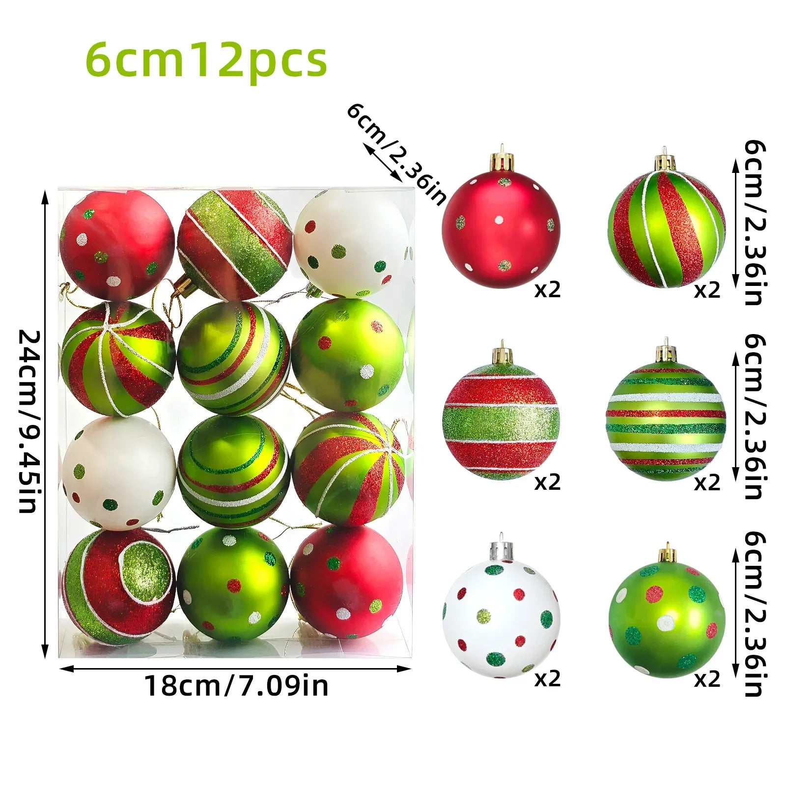 Christmas Ball Set Green Monster