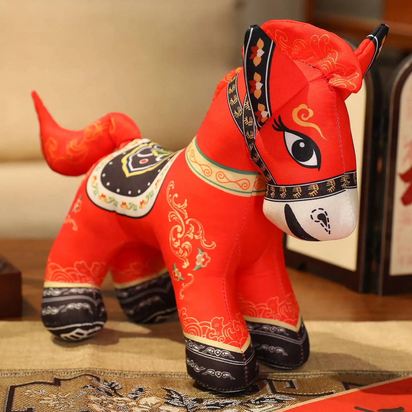 2026 Red Horse Plush Toy – New Year Festival Mascot