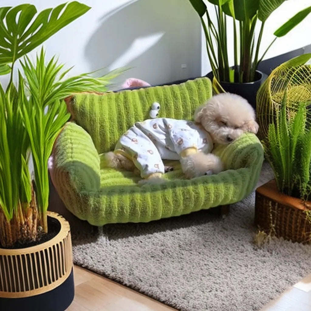 Winter Furry Pet Sofa