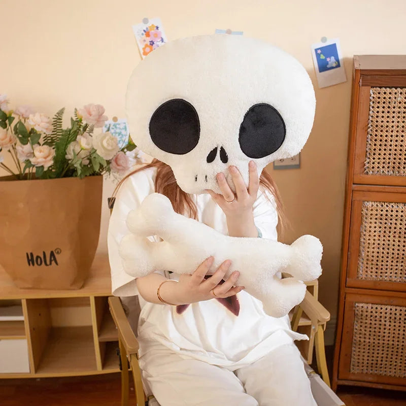 Stuffed Skull & Bone Plush Toy