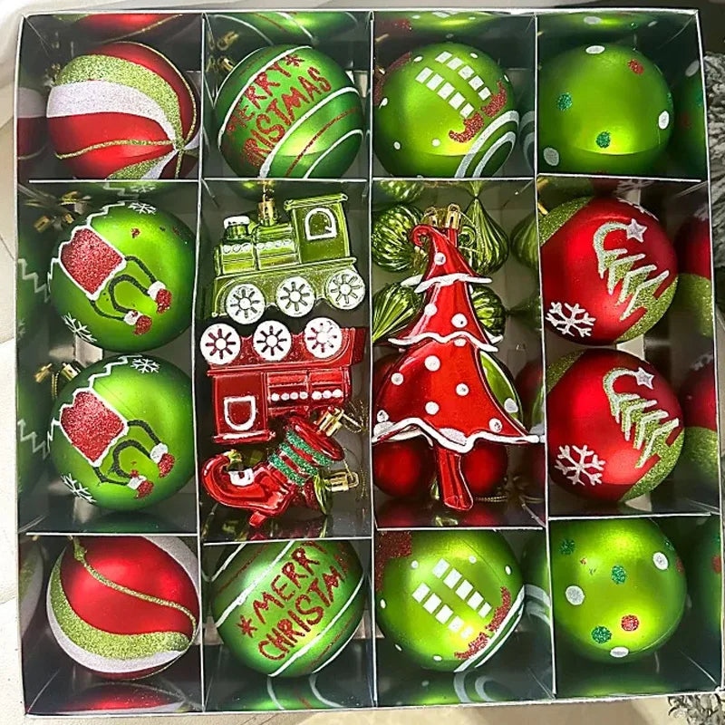 Christmas Ball Set Green Monster