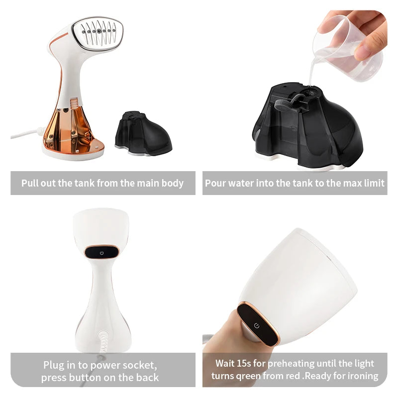 Handheld Steam Iron – 1640W Travel Steamer