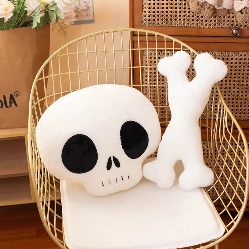 Stuffed Skull & Bone Plush Toy