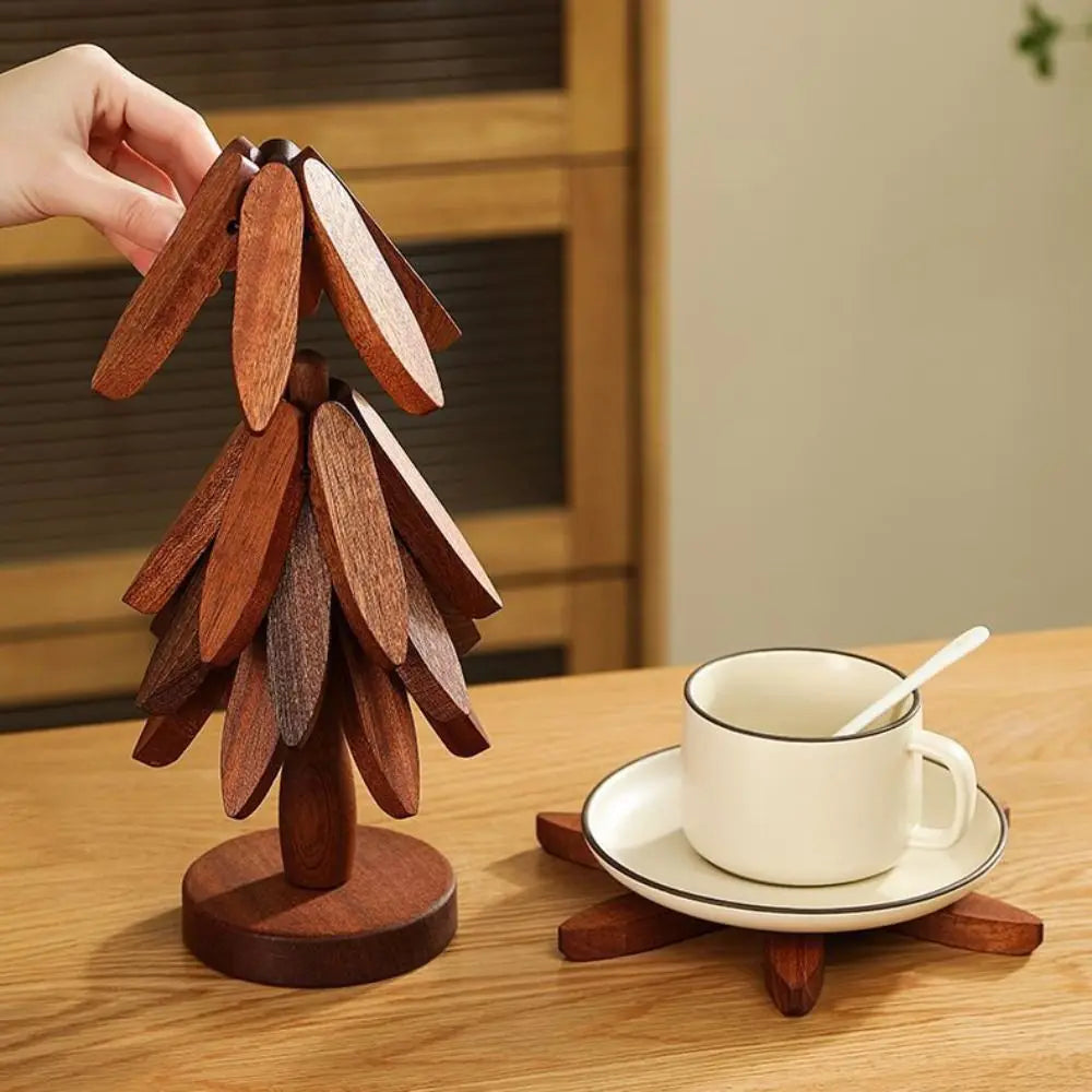 Wooden Christmas Tree Trivet