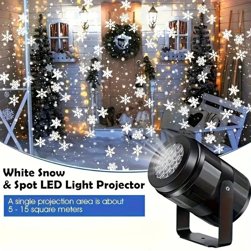 Christmas light Bulb With Snowflake Projection
