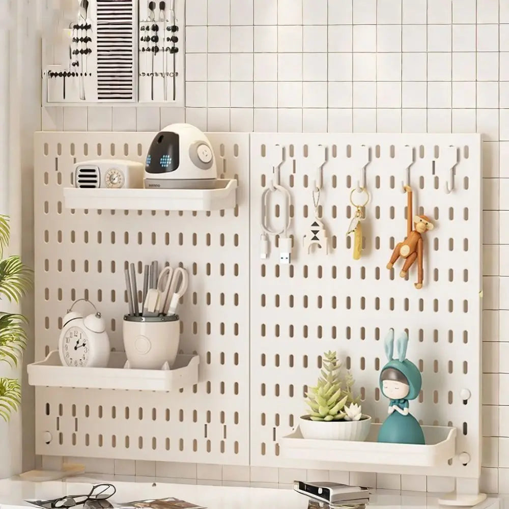 Wall-Mounted Plastic Pegboard