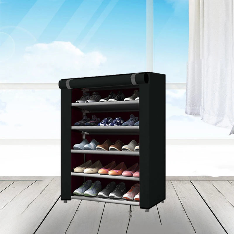 6–10 Tier Rolling Shoe Cabinet