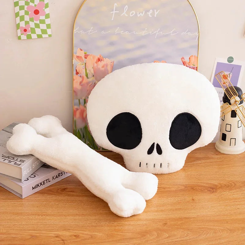 Stuffed Skull & Bone Plush Toy