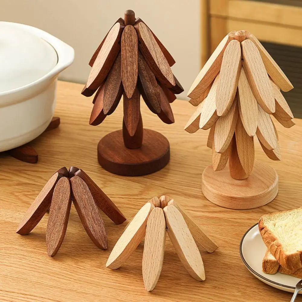 Wooden Christmas Tree Trivet