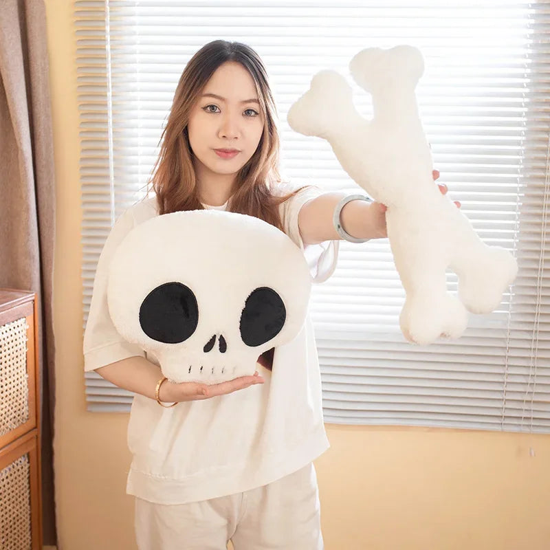 Stuffed Skull & Bone Plush Toy