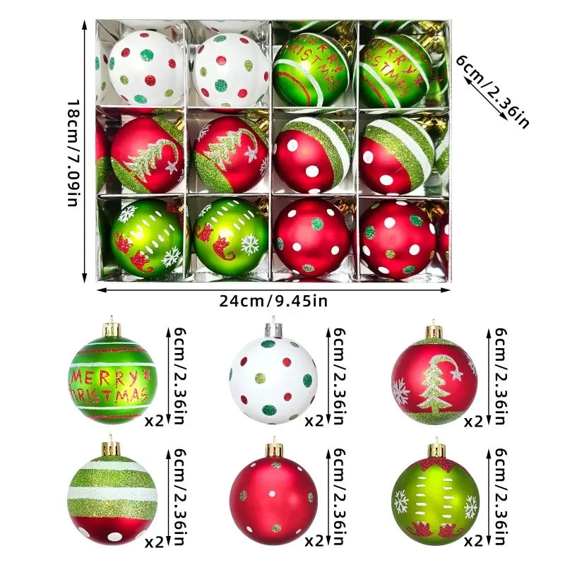 Christmas Ball Set Green Monster