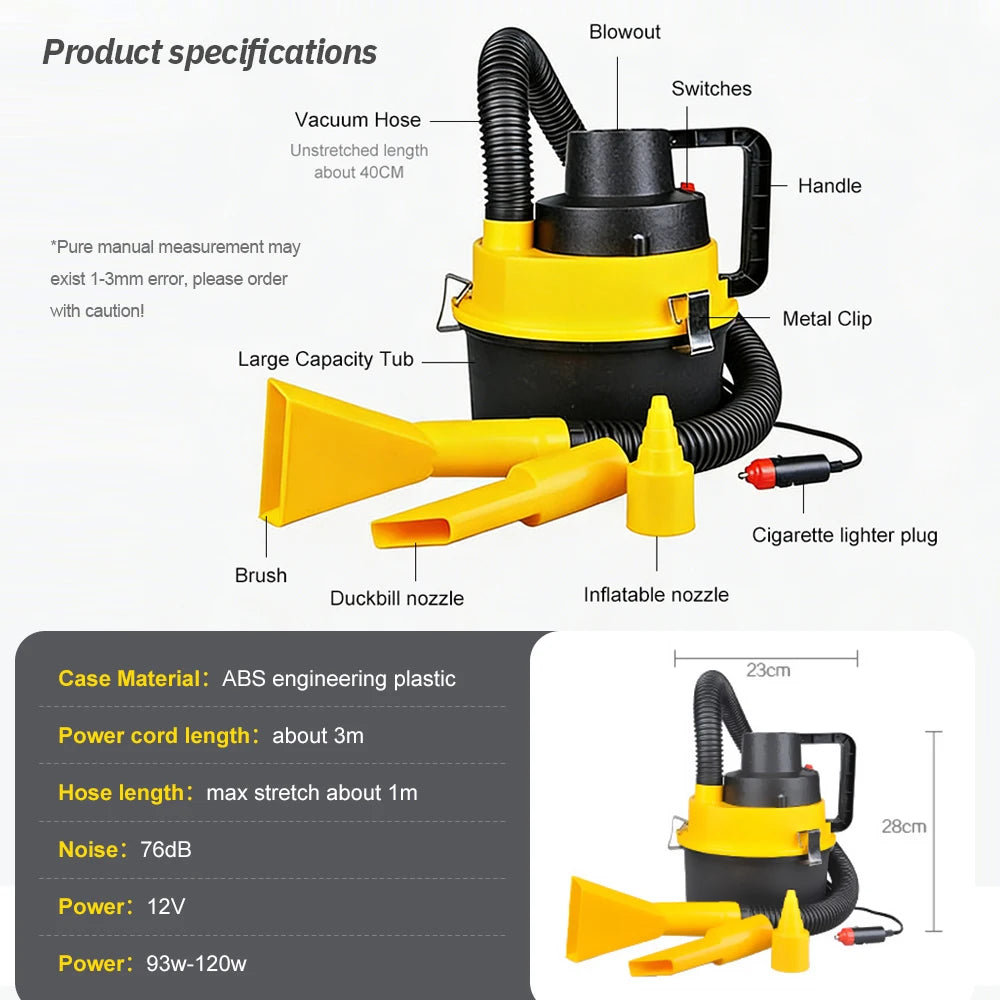 Multi‑Purpose Wet & Dry Car Vacuum Cleaner