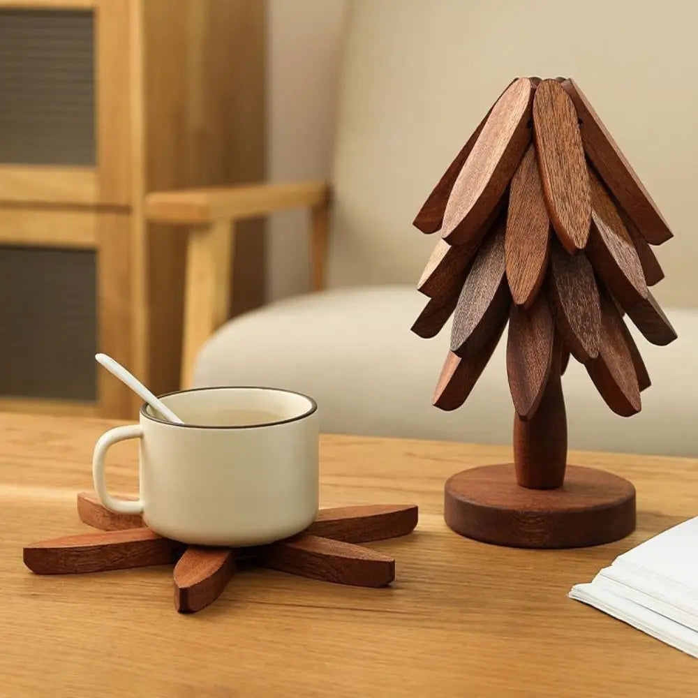 Wooden Christmas Tree Trivet
