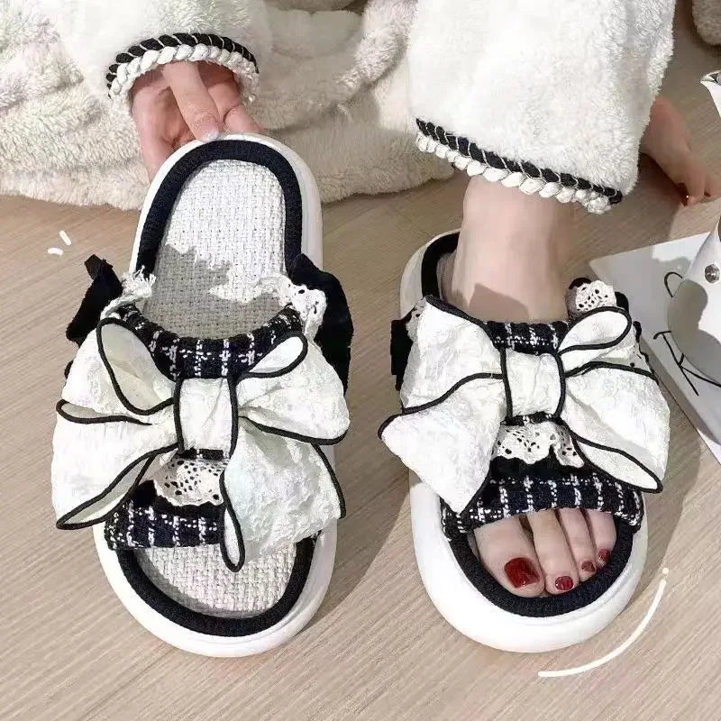 Women's Linen Slippers For Home