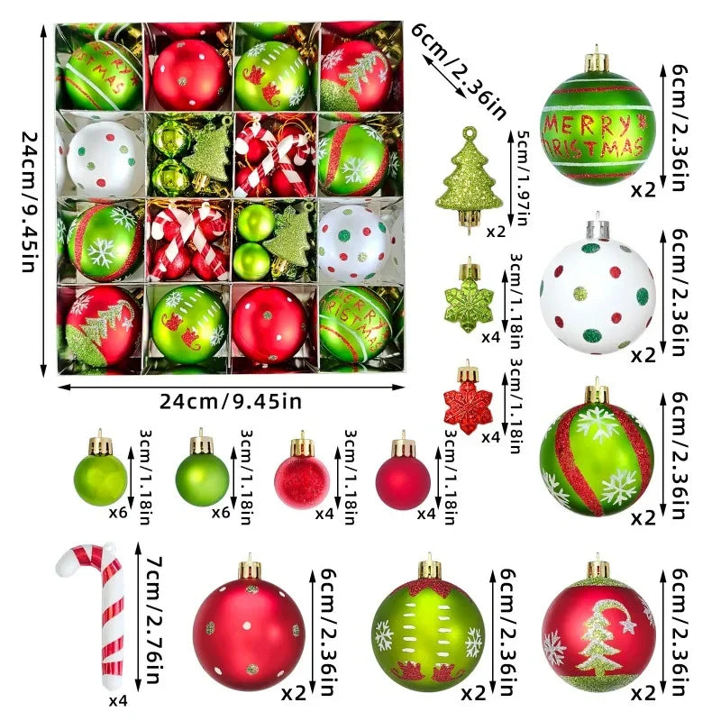 Christmas Ball Set Green Monster
